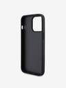 Guess PU 4G Strass Triangle Metal Logo Back Cover for iPhone 15 Pro Max Black Phone Case