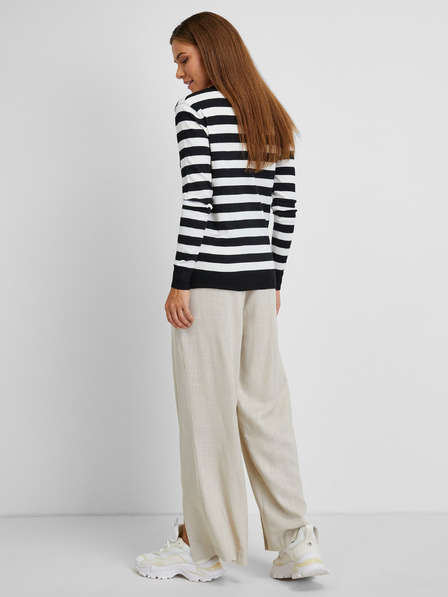 Guess Schwarz-weiß gestreifter leichter Damenpullover Guess Anne