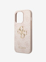 Guess Guess PU 4G Metall-Logo-Rückseite für iPhone 15 Pro Max Pink