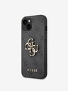 Guess PU 4G Metal Logo iPhone 14 Plus Grey Phone Case