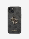 Guess PU 4G Metal Logo iPhone 14 Plus Grey Phone Case