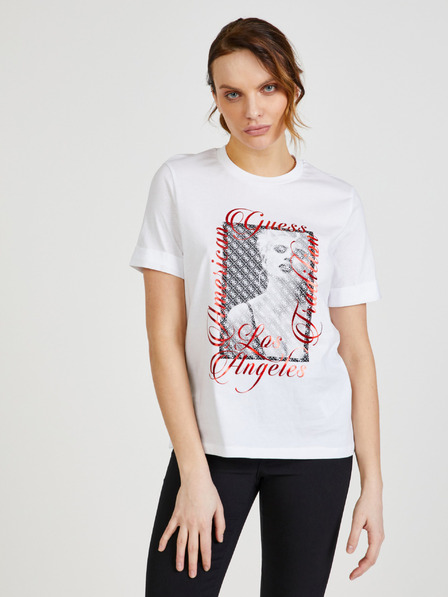 Guess Weißes Guess Bellavita Damen T-Shirt
