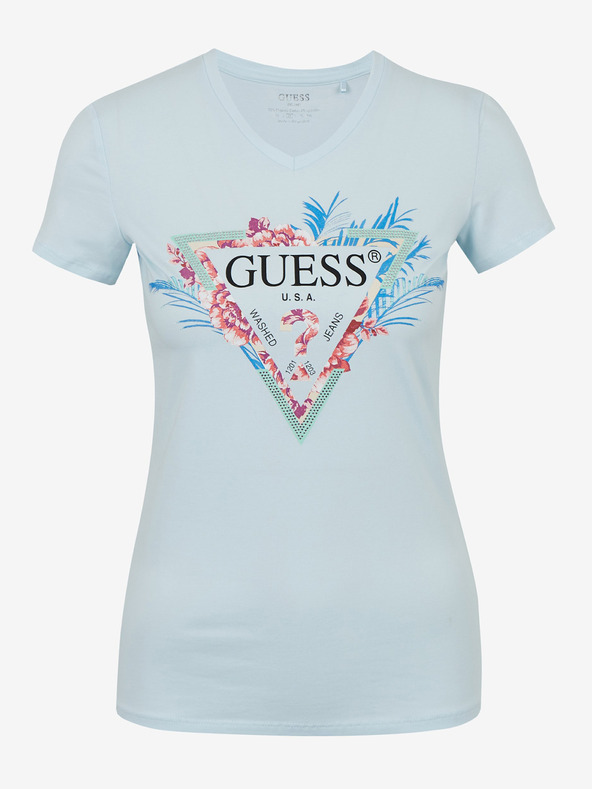 Guess Hellblaues Guess T-Shirt für Frauen