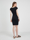 Guess Schwarzes geripptes ärmelloses Damen-Kleid Guess Charlotte