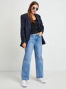 Guess Schwarzes geripptes Damen-Cropped-Shirt Guess