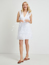 Guess Weißes kurzes Damen-Spitzenkleid mit Krawatte Guess Mykonos