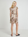 Guess Hellbraunes gemustertes kurzes Damenkleid Guess Rosa