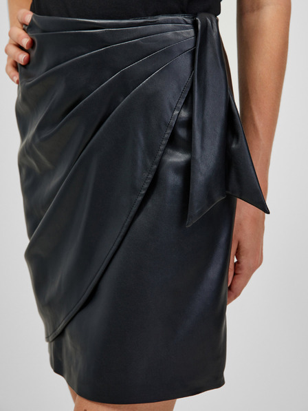 Guess Schwarzer Kunstleder-Rock Guess Carine