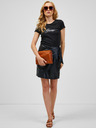 Guess Schwarzer Kunstleder-Rock Guess Carine