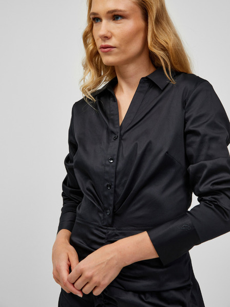 Guess Guess Dominique Schwarzes Hemdkleid