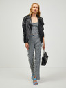 Guess Schwarz kariertes Top Guess Aude