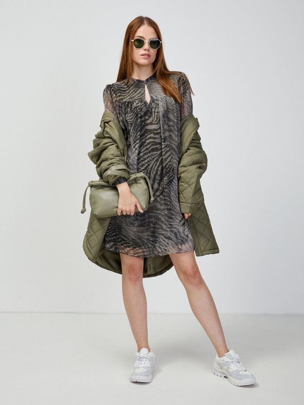 Guess Grau gemustertes Kleid Guess Morgane