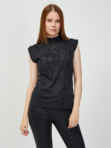 Guess Schwarze geblümte Bluse Guess Jacotte