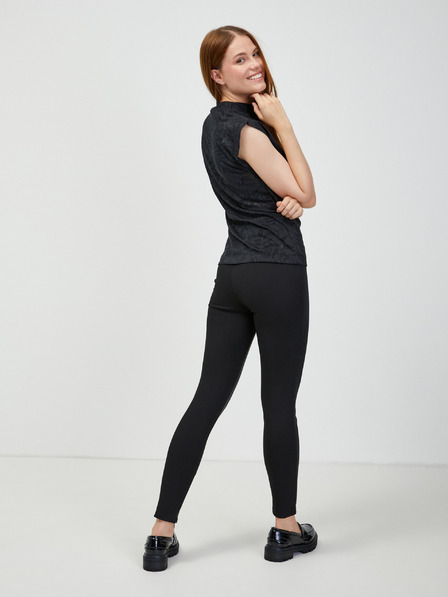 Guess Schwarze geblümte Bluse Guess Jacotte