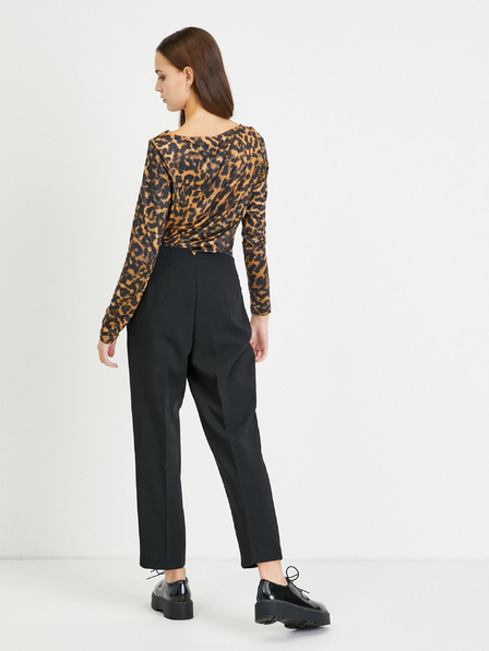 Guess Guess Phoebe Braunes gemustertes Damen-Shirt