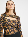 Guess Guess Phoebe Braunes gemustertes Damen-Shirt