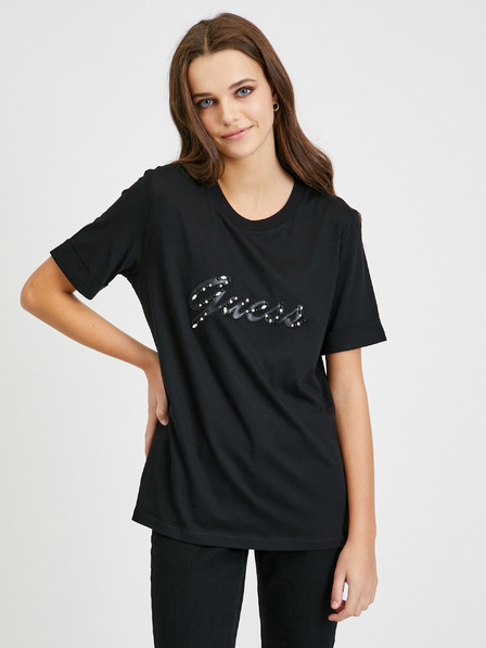 Guess Schwarzes Damen-T-Shirt Guess Nichita