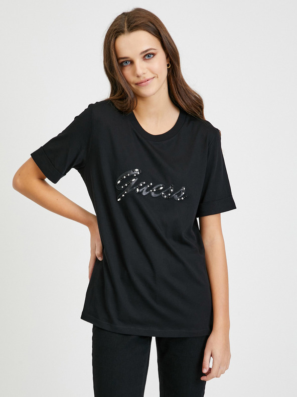 Guess Schwarzes Damen-T-Shirt Guess Nichita