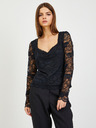 Guess Schwarzes Damen-Spitzenshirt Guess Gemma