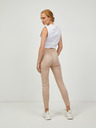 Guess Beigefarbene Slim Fit Hose für Damen aus Wildleder Guess Maya