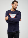 Guess Dunkelblaues Guess Langarmhemd für Herren