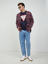 Guess Dunkelblaues Guess Audley Langarmhemd für Herren