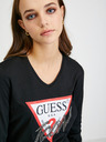 Guess Schwarzes Damen-Langarm-T-Shirt Guess Icon