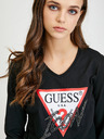 Guess Schwarzes Damen-Langarm-T-Shirt Guess Icon