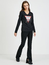 Guess Schwarzes Damen-Langarm-T-Shirt Guess Icon