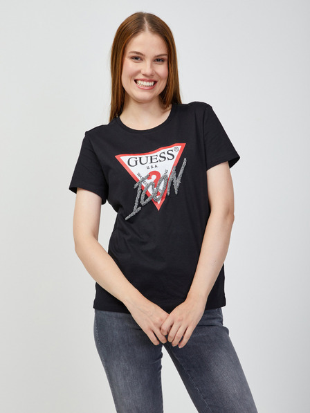 Guess Schwarzes Guess T-Shirt für Frauen