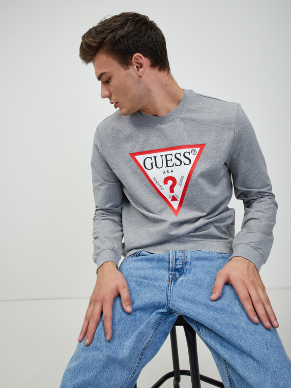 Guess Graues Herren Guess Audley-Sweatshirt