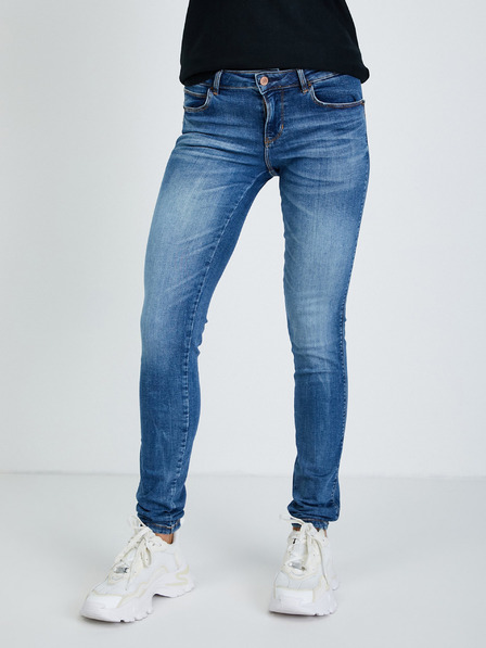 Guess Blaue Damenjeans mit schmaler Passform Guess Curve X