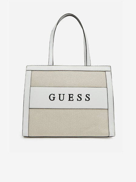 Guess Weiß-beige Damen Guess Monique Tote Handtasche