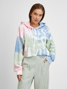 Guess Grüner und blauer Guess Batik-Kapuzenpullover für Damen
