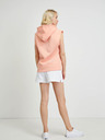 Guess Aprikosenfarbener ärmelloser Damen-Kapuzenpullover Guess Camilla
