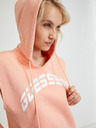 Guess Aprikosenfarbener ärmelloser Damen-Kapuzenpullover Guess Camilla