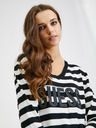Guess Weiß-schwarz gestreifter Damen-Pullover Guess Pascale