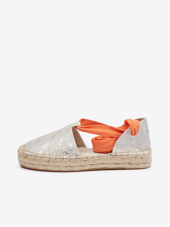 Guess Orange und silber gemusterte Damen-Espadrilles Guess Jalene 3