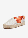 Guess Orange und silber gemusterte Damen-Espadrilles Guess Jalene 3