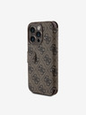 Guess Guess PU-Leder 4G Metall-Logo Book Case für iPhone 15 Pro Max Braun