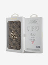 Guess Guess PU-Leder 4G Metall-Logo Book Case für iPhone 15 Pro Max Braun
