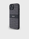 DKNY Rückseite aus PU-Leder mit Streifenmuster für iPhone 14 Schwarz DKNY