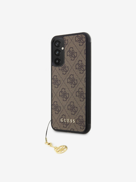 Guess 4G Charm Back Cover for Samsung Galaxy A34 5G Brown Phone Case