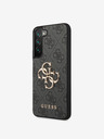 Guess PU 4G Metal Logo Back Cover for Samsung Galaxy S23 Grey Phone Case