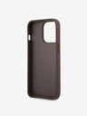 Guess PU 4G Metal Logo Back Cover for iPhone 14 Pro Max Brown Phone Case