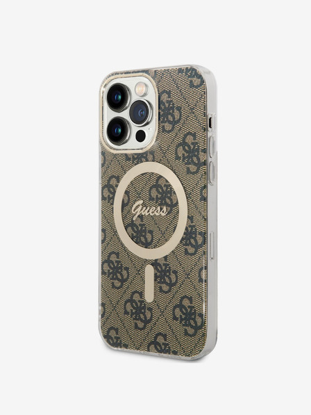 Guess Guess IML 4G MagSafe Rückwand für iPhone 14 Pro Max Braun