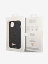 Guess Guess PC/TPU Glitter Flakes Metall-Logo-Rückseite für iPhone 14 Schwarz