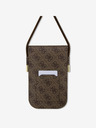 Guess Guess PU 4G Metall-Logo-Skript-Tasche für Handy Braun