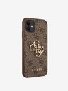 Guess Guess PU 4G Metall-Logo-Rückseite für iPhone 11 Braun