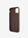 Guess Guess PU 4G Metall-Logo-Rückseite für iPhone 11 Braun